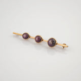 Elegantes Schmuckset aus Gold mit violetten Saphiren - insgesamt ca. 50 ct.