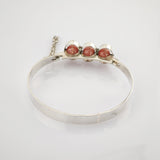 Modernistisches Schmuckset aus Silber mit Rosenquarz