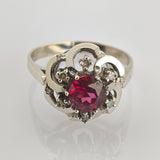 Eleganter Weißgold-Ring mit Turmalin in Brilliantschliff