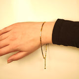 Armband als S-Panzerkette in Gold