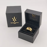 Eleganter Goldring mit Topas und Diamanten