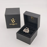 Mystischer Silberring mit schwarzem Onyx