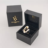 Moderner Design-Ring aus Silber, ca. 1970er Jahre