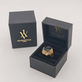 Klassischer Statement-Ring aus Gold mit Onyx-Kamee