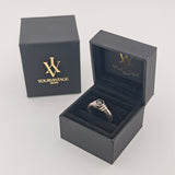 Filigraner Silberring mit Onyx