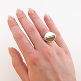 Vintage Silberring mit Tigerauge aus den 1970er Jahren
