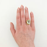 Statement-Ring aus Gold mit großem Aquamarin