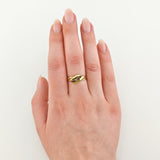 Zeitloser Goldring mit Diamant und Rubinen