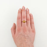 Vergoldeter Vintage-Ring mit Zirkonia