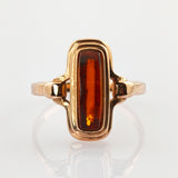 Ring aus Gold mit Bernstein – Statement-Ring