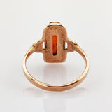 Ring aus Gold mit Bernstein – Statement-Ring