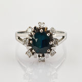 Klassisches Weißgold Set mit Diamanten mit Kette, Anhänger und Ring