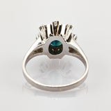 Klassisches Weißgold Set mit Diamanten mit Kette, Anhänger und Ring