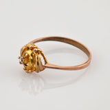 Vergoldeter Vintage-Ring mit Zirkonia