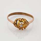 Vergoldeter Vintage-Ring mit Zirkonia