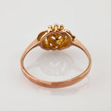 Vergoldeter Vintage-Ring mit Zirkonia