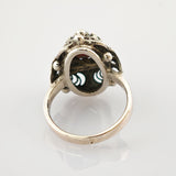 Trachtenring aus Silber mit Granat