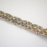 Art-Déco-Armband aus Silber in filigraner Handarbeit