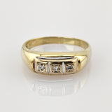 Art Deco Diamant-Ring aus Gold – Herrenring