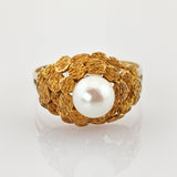 Eleganter Perlenring im Vintage-Stil – Gold