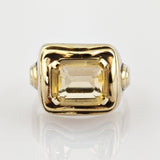 Art Déco-Ring aus Gold mit Citrin – antiker Goldring