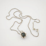 Klassisches Weißgold Set mit Diamanten mit Kette, Anhänger und Ring