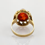Ring aus Gold mit Bernstein