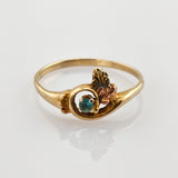 Ring aus Gold mit blauem Spinell