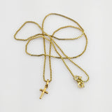 Kette mit Kreuz-Anhänger in Gold