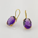 Klassische Ohrhänger aus Gold mit Amethysten