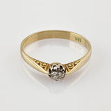 Klassischer Solitär-Ring aus Gold mit Brillant ca. 0,20 ct, um 1930