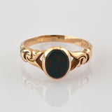 Jugendstil-Ring aus Roségold mit Heliotrop