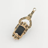 Art Deco Silberanhänger mit Onyx und Markasiten, um 1930