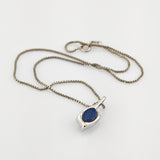 Lapislazuli-Anhänger mit Venezianischer Kette Silber, um 1960