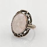 Silberring mit Rosenquarz