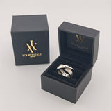 Silber Ring mit verschlungener Form, um 1990