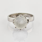 Silber Ring mit großem Bergkristall