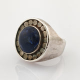 Silberner Designer-Ring mit Lapis Lazuli