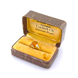 Goldring mit Citrin im Originaletui