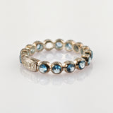 JOOP! Silber Ring mit umlaufendem blauem Spinell