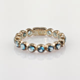 JOOP! Silber Ring mit umlaufendem blauem Spinell