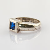 Silber Ring mit blauem Topas