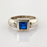 Silber Ring mit blauem Topas