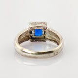 Silber Ring mit blauem Topas