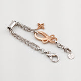 JOOP! Silber Set mit Schleifenmotiv – Halskette & Armband, teilvergoldet
