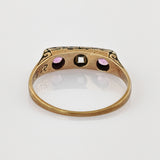 Goldring mit drei Moissaniten