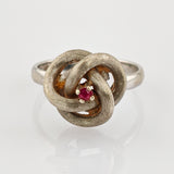 Weißgoldring mit Rubin