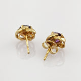 Ohrringe aus Gold mit violetten Amethysten