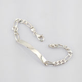 Silber Armband mit Gliederkette und Gravurplatte