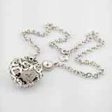 Pierre Cardin Silber Medaillon Herzform mit Kette, zeitloses Design
